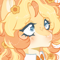 Size: 500x500 | Tagged: safe, artist:lonecrystalcat, derpibooru import, oc, pony, bust, portrait, solo