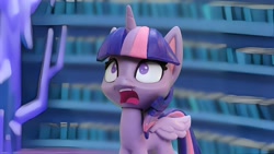 Size: 1920x1080 | Tagged: safe, derpibooru import, edit, edited screencap, screencap, twilight sparkle, alicorn, pony, g4, g4.5, my little pony: stop motion short, cute, shocked