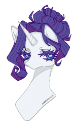 Size: 3604x6000 | Tagged: safe, artist:xiaosu70839, derpibooru import, rarity, pony, unicorn, bust, female, horn, mare, portrait, simple background, solo, transparent background