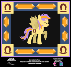Size: 4254x3962 | Tagged: safe, artist:nathianexiztant, derpibooru import, pegasus, pony, absurd resolution, eyes closed, female, libra, mare, poster, solo