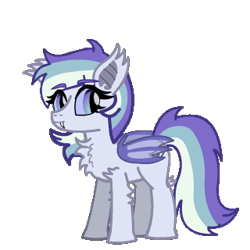 Size: 320x320 | Tagged: safe, artist:sp3ctrum-ii, derpibooru import, oc, oc only, oc:wisty starshine, bat pony, animated, animated png, bat pony oc, chest fluff, commission, eeee, scree, simple background, solo, transparent background