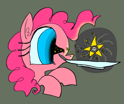 Size: 1788x1494 | Tagged: safe, artist:ja0822ck, derpibooru import, pinkie pie, earth pony, pony, g4, cake, female, food, mare, stars