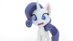 Size: 1920x1080 | Tagged: safe, derpibooru import, screencap, rarity, pony, unicorn, g4, g4.5, my little pony: stop motion short, cute, horn, shocked, solo