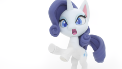 Size: 1920x1080 | Tagged: safe, derpibooru import, screencap, rarity, pony, unicorn, g4, g4.5, my little pony: stop motion short, angry, cute, horn, rearing, solo