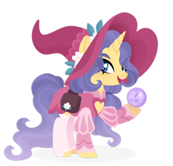 Size: 1920x1844 | Tagged: safe, artist:kabuvee, derpibooru import, oc, oc only, pony, unicorn, clothes, dress, female, hat, horn, mare, simple background, solo, transparent background, witch hat