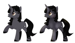 Size: 4432x2520 | Tagged: safe, artist:spectrumnightyt, derpibooru import, oc, oc only, oc:obsidian, pony, unicorn, horn, male, simple background, solo, stallion, transparent background