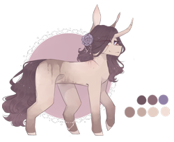 Size: 924x756 | Tagged: safe, artist:riressa, derpibooru import, oc, oc only, pony, unicorn, adoptable, female, flower, flower in hair, horn, mare, simple background, solo, transparent background