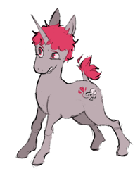 Size: 490x617 | Tagged: safe, artist:emptygoldstudio, derpibooru import, oc, oc only, pony, unicorn, horn, ponysona, simple background, solo, white background