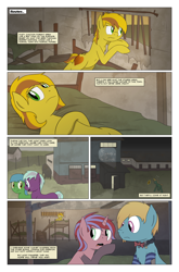 Size: 2024x3074 | Tagged: safe, artist:bruinsbrony216, derpibooru import, oc, oc only, oc:honeycomb, earth pony, pony, unicorn, comic:fallout equestria: grounded, fallout equestria, comic, horn