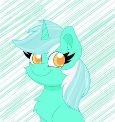 Size: 1627x1720 | Tagged: safe, artist:cinematic-fawn, derpibooru import, lyra heartstrings, pony, unicorn, g4, abstract background, bust, cheek fluff, chest fluff, colored pupils, cute, ear fluff, ears, female, horn, looking at you, lyrabetes, mare, portrait, sitting, smiling, solo