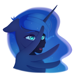 Size: 1656x1660 | Tagged: safe, artist:tanatos, derpibooru import, nightmare moon, princess luna, alicorn, pony, bust, crying, open mouth, portrait, simple background, teary eyes, transformation, white background, wings