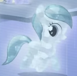 Size: 270x267 | Tagged: safe, derpibooru import, screencap, crystal pony, earth pony, pony, g4, season 3, the crystal empire, cropped, crystal filly, cute, female, filly, foal, glass slipper, looking at someone, solo, trotting