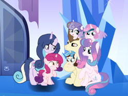 Size: 3920x2932 | Tagged: safe, derpibooru import, pound cake, princess flurry heart, oc, oc:amorena, oc:crystal heart, oc:garion heart, oc:star heart, oc:swirl heart, alicorn, pegasus, pony, unicorn, g4, baby, baby pony, base used, brother and sister, colt, female, filly, foal, horn, male, mare, offspring, older, older flurry heart, older pound cake, parent:pound cake, parent:princess cadance, parent:princess flurry heart, parent:shining armor, parents:poundflurry, parents:shiningcadance, ship:poundflurry, shipping, siblings, stallion, straight