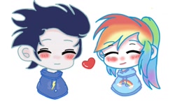 Size: 1024x612 | Tagged: safe, artist:yangguang55860, derpibooru import, rainbow dash, soarin', human, equestria girls, g4, duo, duo male and female, eyes closed, female, heart, humanized, male, shipping, simple background, smiling, soarindash, straight, white background