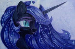 Size: 4000x2651 | Tagged: safe, artist:jsunlight, derpibooru import, nightmare moon, alicorn, pony, g4, solo, traditional art, watercolor painting