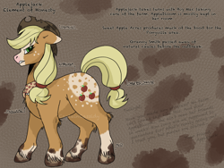 Size: 4800x3600 | Tagged: safe, artist:captaincassidy, derpibooru import, applejack, earth pony, g4, appaloosa, coat markings, female, infection au, mare, mud, muddy, muddy hooves, redesign, solo