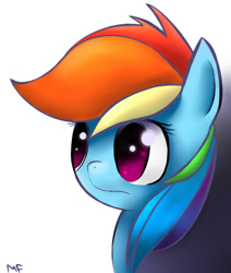 Size: 551x650 | Tagged: safe, artist:13light, derpibooru import, rainbow dash, pony, g4, bust, female, mare, portrait, signature, simple background, solo, white background