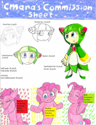 Size: 1700x2205 | Tagged: safe, artist:cmara, derpibooru import, pinkie pie, earth pony, g4, commission, cosmo, female