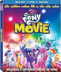 Size: 385x459 | Tagged: safe, derpibooru import, applejack, fluttershy, pinkie pie, rainbow dash, rarity, spike, twilight sparkle, twilight sparkle (alicorn), alicorn, earth pony, pegasus, unicorn, g4, my little pony: the movie, blu-ray, cover art, dvd, dvd cover, horn