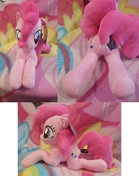 Size: 958x1208 | Tagged: safe, artist:furrysale, derpibooru import, pinkie pie, earth pony, pony, butt, commission, female, lying down, mare, plot, plushie, prone, solo, underhoof, your character here