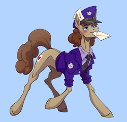 Size: 3097x2965 | Tagged: safe, artist:1an1, derpibooru import, parcel post, post haste, earth pony, pony, skinny, solo, sternocleidomastoid, thin
