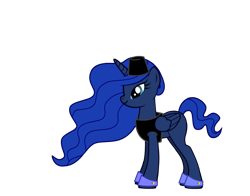 Size: 830x650 | Tagged: safe, artist:qbert2kcat, derpibooru import, princess luna, alicorn, pony creator, g4, female, simple background, solo, transparent background