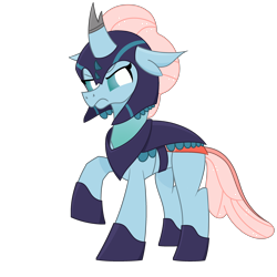 Size: 3000x3000 | Tagged: safe, alternate version, artist:alejandrogmj, derpibooru import, ocellus, changedling, changeling, g4, armor, changeling officer, concave belly, older, older ocellus, simple background, solo, transparent background