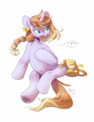 Size: 2300x3000 | Tagged: safe, artist:radmira_lamp, derpibooru import, oc, oc only, pony, unicorn, female, horn, simple background, solo, unicorn oc, white background