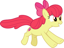 Size: 4033x3000 | Tagged: safe, artist:cloudy glow, derpibooru import, apple bloom, earth pony, pony, g4, .ai available, apple bloom's bow, bow, female, hair bow, mare, older, older apple bloom, running, simple background, solo, transparent background, vector