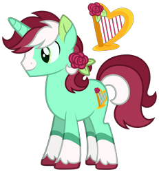 Size: 2757x2982 | Tagged: safe, artist:strawberry-spritz, derpibooru import, oc, oc only, pony, unicorn, horn, magical lesbian spawn, male, offspring, parent:lyra heartstrings, parent:roseluck, simple background, solo, stallion, transparent background