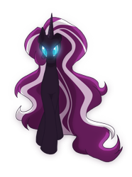 Size: 800x1077 | Tagged: safe, artist:ashleynicholsart, artist:ashygirl, idw, part of a set, nightmare rarity, pony, unicorn, banned from derpibooru, deleted from derpibooru, glowing eyes, nightmarified, nightmarity, simple background, solo, transparent background, vector
