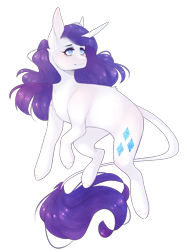 Size: 1364x1820 | Tagged: safe, artist:riressa, derpibooru import, rarity, pony, unicorn, g4, female, horn, leonine tail, simple background, smiling, solo, tail, transparent background