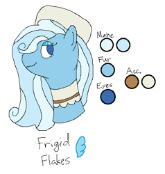 Size: 425x446 | Tagged: safe, artist:nukepony360, derpibooru import, oc, oc only, oc:frigid flakes, pegasus, bust, female, hat, mare, portrait, simple background, solo