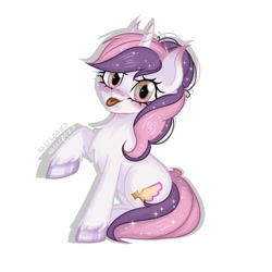 Size: 1280x1280 | Tagged: safe, artist:6hellboy9, derpibooru import, oc, oc only, oc:sweetieck dreams, pony, unicorn, g4, chest fluff, cute, female, horn, mare, simple background, solo, tongue, tongue out, unicorn horn, unicorn oc, unshorn fetlocks, white background