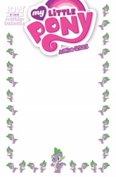 Size: 2063x3131 | Tagged: safe, derpibooru import, idw, spike, dragon, g4, comic cover, cover, cover art, male, micro-series #9, my little pony logo, my little pony micro-series, simple background, white background