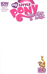 Size: 772x1200 | Tagged: safe, derpibooru import, idw, applejack, earth pony, pony, g4, comic cover, cover, cover art, female, mare, my little pony logo, simple background, white background