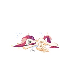 Size: 1500x1500 | Tagged: safe, artist:aureai, derpibooru import, oc, oc only, oc:aureai, pegasus, pony, dialogue, female, lying down, mare, prone, simple background, solo, speech bubble, spread wings, warm, white background, wings