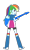 Size: 985x1639 | Tagged: safe, artist:qbert2kcat, derpibooru import, rainbow dash, human, equestria girls, g4, arms, boots, clothes, electric guitar, female, fingers, guitar, hand, happy, high heel boots, holding, legs, long hair, musical instrument, open mouth, open smile, playing, rear view, shirt, short sleeves, simple background, skirt, smiling, socks, standing, t-shirt, teenager, teeth, transparent background, wristband