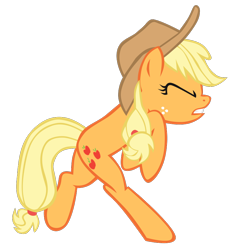 Size: 804x862 | Tagged: safe, artist:benpictures1, applejack, earth pony, pony, power ponies (episode), applejack's hat, clothes, cute, eyes closed, female, gritted teeth, hat, jackabetes, mare, simple background, solo, transparent background, vector