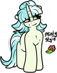 Size: 1227x1565 | Tagged: safe, artist:sexygoatgod, derpibooru import, oc, oc only, oc:minty style, pony, unicorn, adoptable, female, horn, magical lesbian spawn, offspring, parent:coco pommel, parent:lyra heartstrings, parents:lyracoco, simple background, solo, transparent background