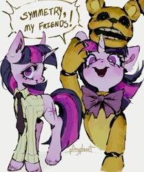 Size: 735x880 | Tagged: source needed, safe, artist:p0nyplanet, derpibooru import, twilight sparkle, g4, crossover, five nights at freddy's, william afton