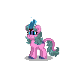 Size: 400x400 | Tagged: safe, derpibooru import, oc, oc only, oc:lemna, kirin, pony, glowing, glowing horn, horn, kirin oc, pony town, simple background, solo, transparent background