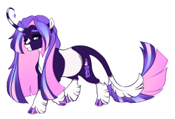 Size: 4700x3200 | Tagged: safe, artist:gigason, derpibooru import, oc, oc only, oc:candle spirit, pony, unicorn, body markings, clothes, cloven hooves, coat markings, colored hooves, colored pinnae, curved horn, facial markings, female, gradient mane, gradient tail, hoof polish, horn, leonine tail, magical lesbian spawn, mare, offspring, one eye closed, pale belly, parent:oc:lotus logi, parent:twilight sparkle, parents:canon x oc, raised hoof, raised leg, shiny hooves, simple background, snip (coat marking), socks, solo, star (coat marking), striped horn, tail, transparent background, unicorn oc
