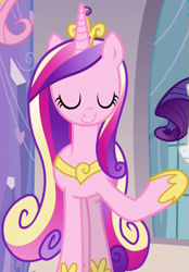 Size: 373x537 | Tagged: safe, derpibooru import, screencap, princess cadance, pony, g4, games ponies play, cropped, eyes closed, solo