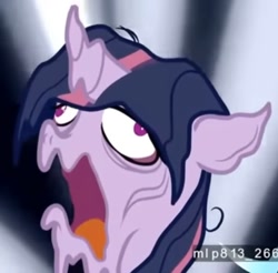 Size: 1312x1290 | Tagged: safe, derpibooru import, screencap, mean twilight sparkle, alicorn, pony, g4, the mean 6, deleted scene, melting, solo, you know for kids, you ruined everything