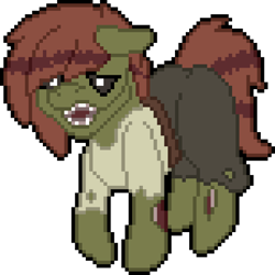 Size: 616x616 | Tagged: safe, artist:bloonacorn, derpibooru import, pony, undead, zombie, zombie pony, digital art, pixel art, simple background, transparent background