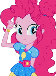 Size: 1864x2520 | Tagged: safe, derpibooru import, edit, edited screencap, editor:homersimpson1983, screencap, pinkie pie, human, equestria girls, g4, background removed, female, not a vector, simple background, solo