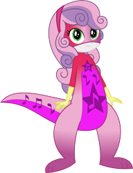 Size: 2714x3533 | Tagged: safe, artist:dupontsimon, derpibooru import, sweetie belle, human, hybrid, kangaroo, fanfic:choose your own magic ending, equestria girls, g4, fanfic art, simple background, solo, superhero, transparent background, vector