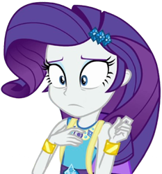 Size: 2347x2520 | Tagged: safe, derpibooru import, edit, edited screencap, editor:homersimpson1983, screencap, rarity, human, equestria girls, g4, 2d, arms, bracelet, diamond, eyeshadow, female, fingers, frown, geode of shielding, gold, hairclip, hairpin, hand, jewelry, long hair, magical geodes, makeup, not a vector, rarity peplum dress, simple background, sleeveless, solo, standing, teenager, transparent background, vector, waistband