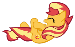 Size: 700x441 | Tagged: safe, artist:benpictures1, sunset shimmer, pony, unicorn, cute, eyes closed, female, mare, shimmerbetes, simple background, solo, transparent background, vector